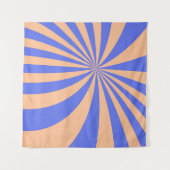 Abstrakter Sonnenbrust-Muster-Hintergrund. blau Wandteppich (Vorderseite (Horizontal))