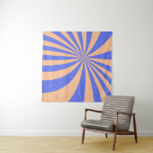Abstrakter Sonnenbrust-Muster-Hintergrund. blau Wandteppich (Beispiel (Horizontal))