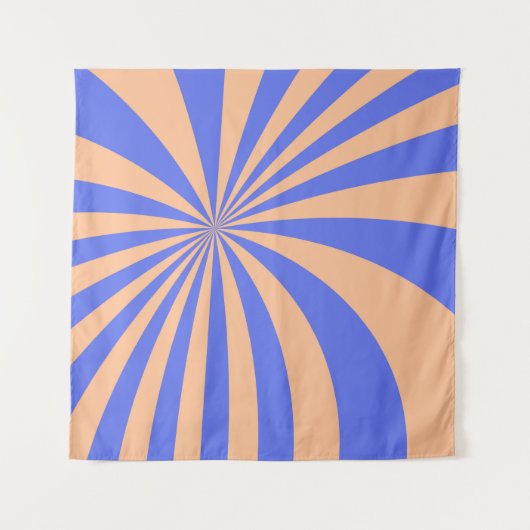 Abstrakter Sonnenbrust-Muster-Hintergrund. blau Wandteppich (Vorderseite)