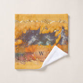 Abstrakter Sonnenuntergang 0612 Badhandtuch Set (Waschlappen)