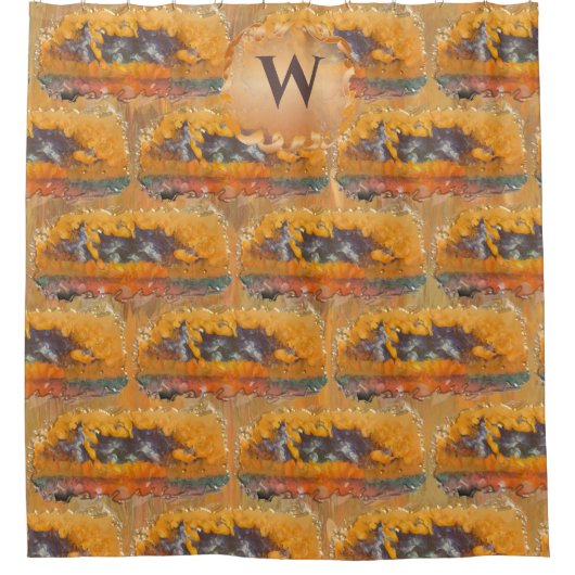 Abstrakter Sonnenuntergang 0612 Duschvorhang (Vorderseite)