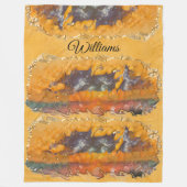 Abstrakter Sonnenuntergang 0612 Fleecedecke (Vorderseite)