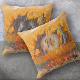 Abstrakter Sonnenuntergang 0612 Kissen