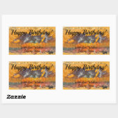 Abstrakter Sonnenuntergang 0612 Rechteckiger Aufkleber (Blatt)