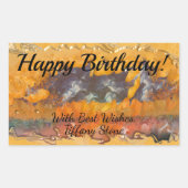 Abstrakter Sonnenuntergang 0612 Rechteckiger Aufkleber (Vorderseite)