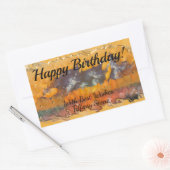 Abstrakter Sonnenuntergang 0612 Rechteckiger Aufkleber (Umschlag)