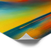 Abstrakter Sonnenuntergang am Hafen Poster (Ecke)