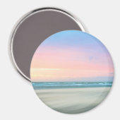 Abstrakter Sonnenuntergang am Strand in Den Haag Magnet (Vorderseite/Rückseite)