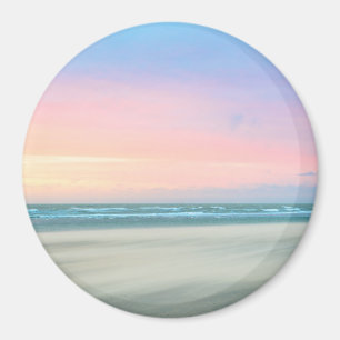 Abstrakter Sonnenuntergang am Strand in Den Haag Magnet