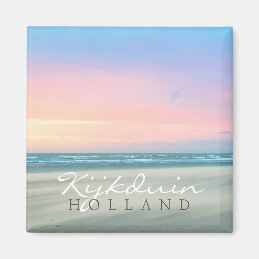 Abstrakter Sonnenuntergang am Strand von Den Haag Magnet (Vorne)