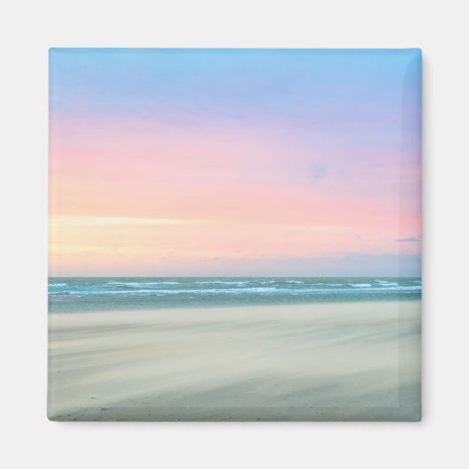 Abstrakter Sonnenuntergang am Strand von Den Haag Magnet (Vorne)