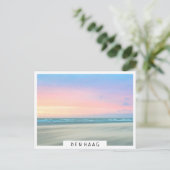 Abstrakter Sonnenuntergang am Strand von Den Haag Postkarte (Stehend Vorderseite)