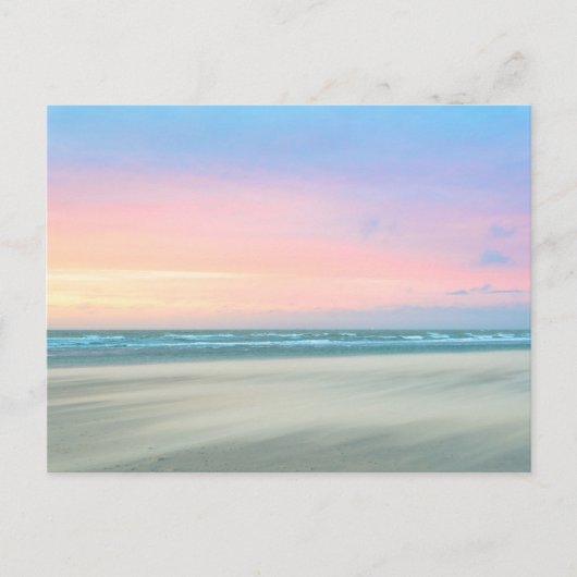 Abstrakter Sonnenuntergang am Strand von Den Haag Postkarte (Vorderseite)