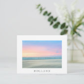 Abstrakter Sonnenuntergang am Strand von Den Haag Postkarte (Stehend Vorderseite)