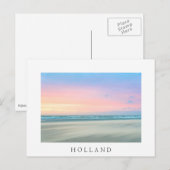 Abstrakter Sonnenuntergang am Strand von Den Haag Postkarte (Vorne/Hinten)