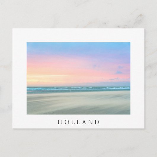 Abstrakter Sonnenuntergang am Strand von Den Haag Postkarte (Vorderseite)