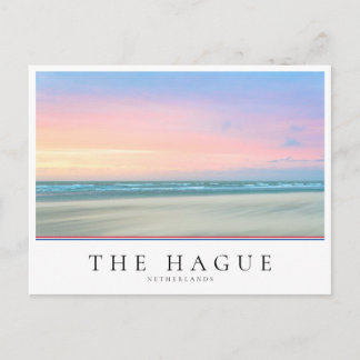 Abstrakter Sonnenuntergang am Strand von Den Haag Postkarte