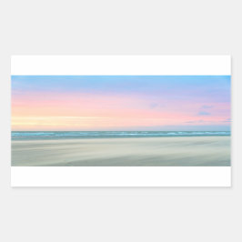 Abstrakter Sonnenuntergang am Strand von Den Haag Rechteckiger Aufkleber