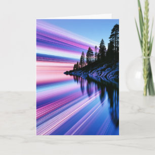 Abstrakter Sonnenuntergang am Tahoe - Ich denke an Karte