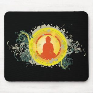 Abstrakter Sonnenuntergang Buddhas Mousepad
