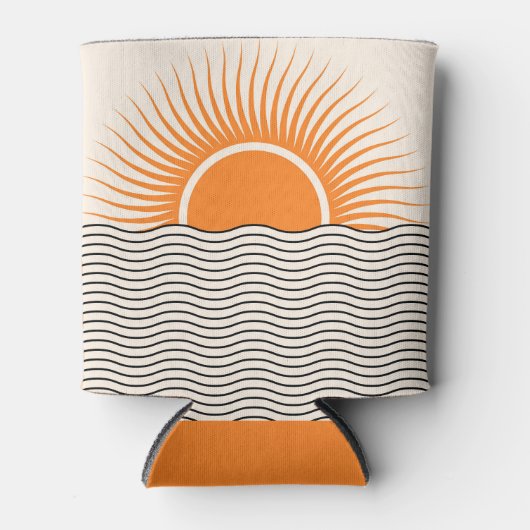 Abstrakter Sonnenuntergang: geometrische boho Deko Dosenkühler (Vorderseite)