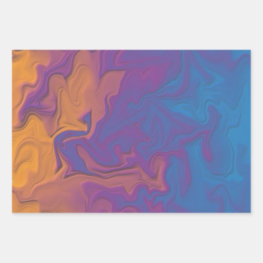 Abstrakter Sonnenuntergang Geschenkpapier Set (Vorderseite 2)