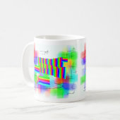 abstrakter Sonnenuntergang Kaffeetasse (Vorderseite Links)