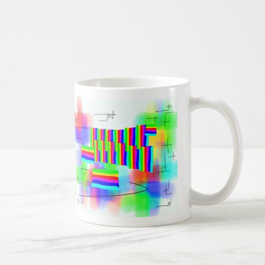 abstrakter Sonnenuntergang Kaffeetasse (Rechts)