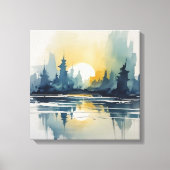 Abstrakter Sonnenuntergang Leinwanddruck (Vorderseite)