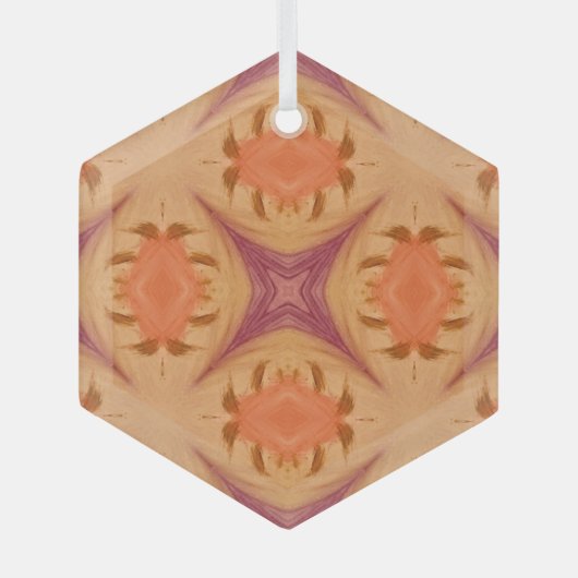 Abstrakter Sonnenuntergang Ornament Aus Glas (Vorderseite)