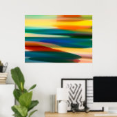 Abstrakter Sonnenuntergang Poster (Heimbüro)