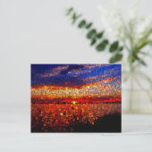 Abstrakter Sonnenuntergang Postkarte (Stehend Vorderseite)