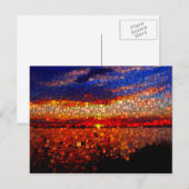 Abstrakter Sonnenuntergang Postkarte (Vorne/Hinten)
