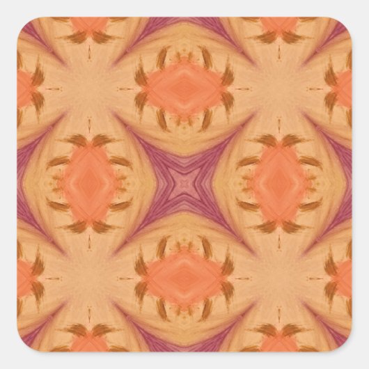 Abstrakter Sonnenuntergang Quadratischer Aufkleber (Vorderseite)