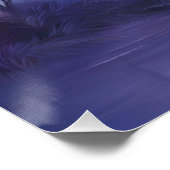 Abstrakter Sonnenuntergang über dem Wintersee Poster (Ecke)