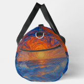 Abstrakter Sonnenuntergang über den Ozeanwellen Duffle Bag (Rechts)
