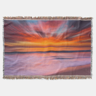 Abstrakter Sonnenuntergang vom Tamarack Beach Decke