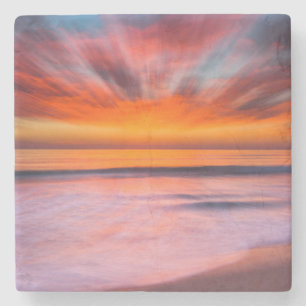Abstrakter Sonnenuntergang von Tamarack Beach Steinuntersetzer