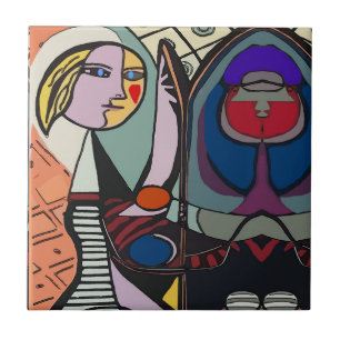 Abstrakter spanischer Stil Fliese