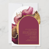 Abstrakter Sparkling Brautparty Red Arch ID1018 Einladung (Vorderseite)