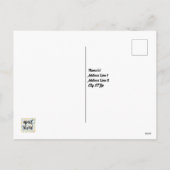 Abstrakter Sparkling Gold Weihnachtsbaum Feiertagspostkarte (Rückseite)