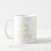 Abstrakter Sparkling Gold Weihnachtsbaum Kaffeetasse (Links)