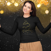 Abstrakter Sparkling Gold Weihnachtsbaum T - Shirt