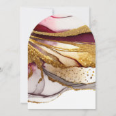 Abstrakter Sparkling Wedding Wine Red Arch ID1018 Einladung (Rückseite)