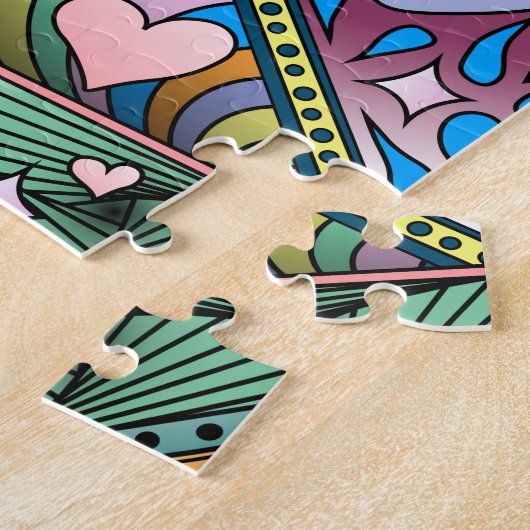 Abstrakter Spaß Bright Original Art Jigsaw P Puzzle (Seite)