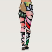 Abstrakter Spaß farbenfrohe Leggings (Rückseite)