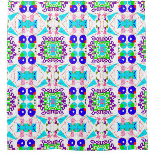 Abstrakter Spaß. Farbformate pattern.abs Duschvorhang