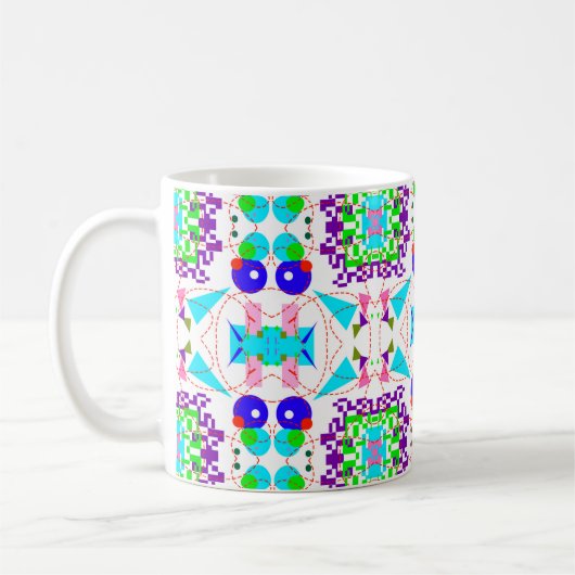 Abstrakter Spaß. Farbformate pattern.abs Kaffeetasse (Links)