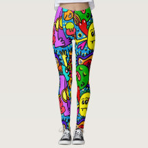 Abstrakter Spaß Farbige Leggings