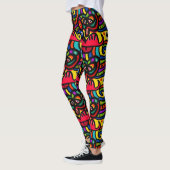 Abstrakter Spaß Farbige Leggings (Links)